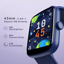 boAt Wave Beat Call with BT Calling, 1.69 HD Display & 600+ Watch Face Smartwatch  (Blue Strap, Free Size)