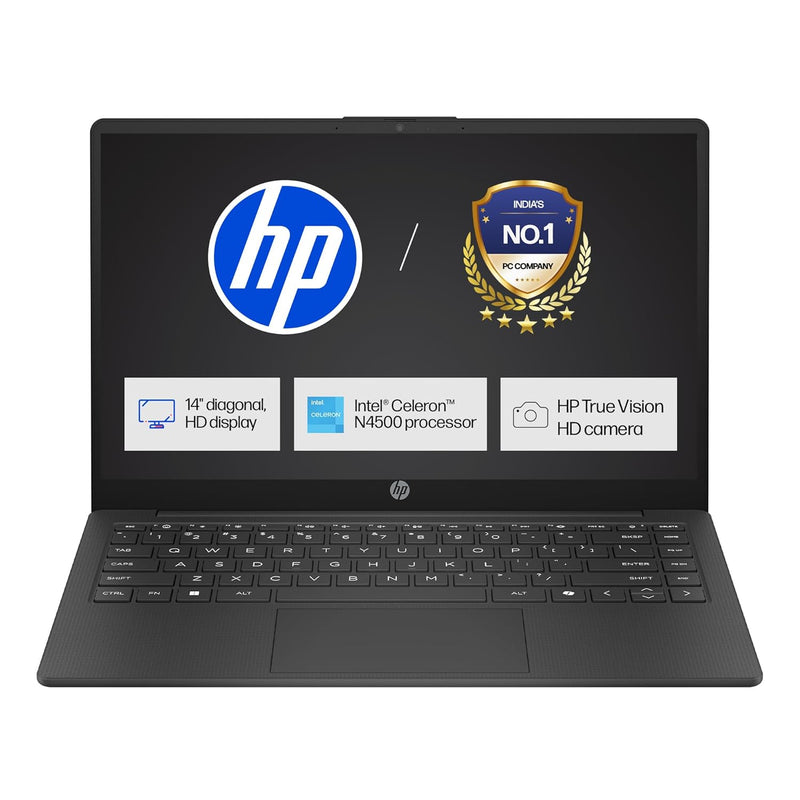 HP 14S-DQ3141TU CELERON -N4500/8GB/512GB SSD/14 INCH/WINDOWS 11+MS OFFICE 2024/BLACK