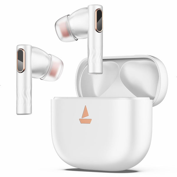 boAt Newly Launched Nirvana Nebula TWS in Ear Earbuds w/Dolby Audio, ANC(Upto 35dB), 50 HRS Playback,6-Mic AI-ENx™,ASAP™ Charge,in-Ear Detection & Hearables App Support(Celestial White)