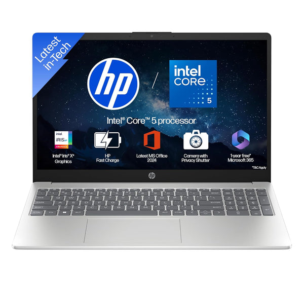 HP 15-FD0640TU CORE 5-120U/16GB/512GB SSD/15.6"FHD/WIN11+MSO2024/BACKLIT/SILVER(BX9R8PA)