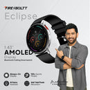 Fire-Boltt Eclipse 1.43" AMOLED Smartwatch, Bluetooth Calling with AI Voice Assistant, 100+ Sports Modes, Curved Full Touch & Calculator