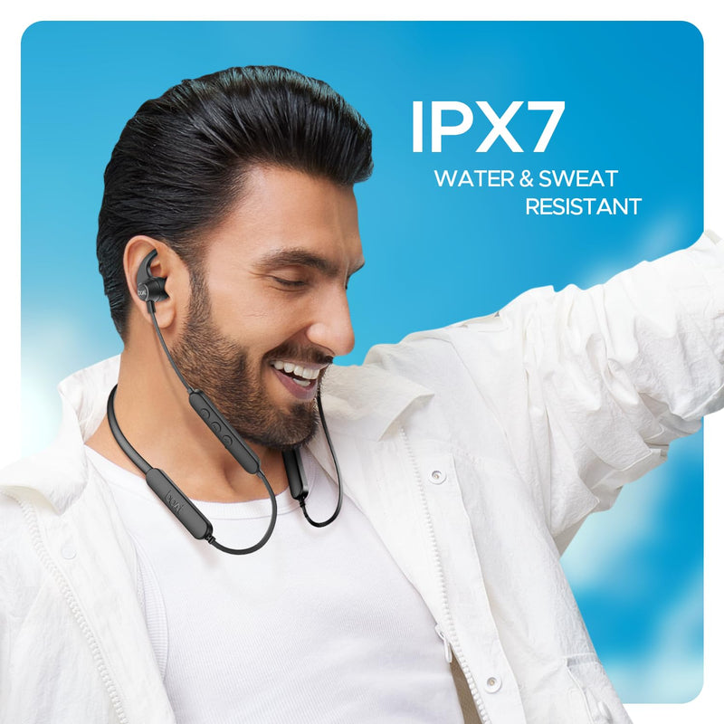 boAt Rockerz 255 Pro+ Bluetooth in Ear Neckband with Upto 60 Hours Playback, ASAP Charge, IPX7, Dual Pairing and Bluetooth v5.2(Active Black)