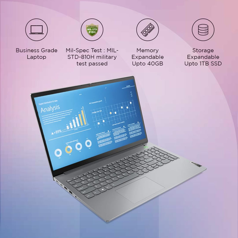 LENOVO THINKBOOK 15 G4 CORE i5-1235U 12TH GEN/8GB/512GB SSD/15.6"FHD/DOS/MINERAL GREY(21DJ00EPIH)