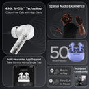 boAt Airdopes 300 w/ 4 Mics AI-ENx, Cinematic Spatial Audio Experience, 50HRS Playtime