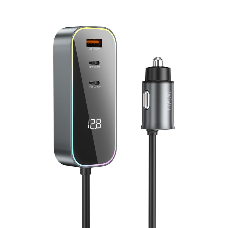 WIWU WI-QC014 120W PD+QC KIRSITE EXTEND FAST CAR CHARGER MULTI-PORT