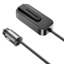 WIWU Wi-QC14 120W Dual PD+QC Fast Charging Zinc Alloy Car Charger with Cable