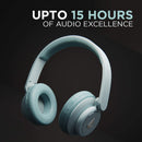 boAt Rockerz 450R On-Ear Headphones with 15 Hours Battery, 40mm Drivers, Padded Ear Cushions, Easy Access Controls and Voice Assistant(Aqua Blue)