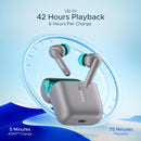 boAt Airdopes 141, Low Latency, ENx Tech, 42HRS Battery, Fast Charge, IWP, IPX4, v5.1 Bluetooth Earbuds, TWS Ear Buds Wireless Earphones with mic (Cider Cyan)