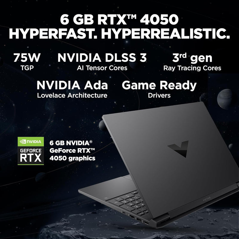 HP VICTUS 15-FA1279TX CORE i5-13420H 13TH GEN/16GB/512GB SSD/15.6"FHD/NVIDIA GEFORCE RTX 4050 6GB GRAPHICS/WIN11+MSO2021/BACKLIT/MICA SILVER (9W6U9PA)