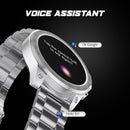 Fire-Boltt Dagger Luxe 1.43" Super AMOLED Display Luxury Smartwatch, Stainless Steel Build, 600 NITS Brightness with Single BT Bluetooth Connection, IP68, Dual Button Technology (Stainless Black)