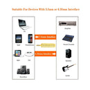 3.5mm Male Stereo to 6.35mm Female Stereo Audio Jack Adapter Converter Connector (1 Pack, Golden)