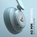 boAt Rockerz 450R On-Ear Headphones with 15 Hours Battery, 40mm Drivers, Padded Ear Cushions, Easy Access Controls and Voice Assistant(Aqua Blue)