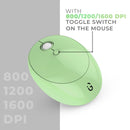 i Gear KeyBee Retro Typewriter Inspired 2.4GHz Wireless Keyboard with Mouse Combo for Desktop/Laptop and Devices with USB Support, Single Nano Receiver, Round Keycaps, Cleaning Brush (Green)