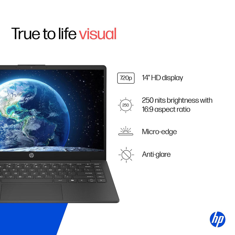HP 14S-DQ3141TU CELERON -N4500/8GB/512GB SSD/14 INCH/WINDOWS 11+MS OFFICE 2024/BLACK