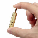 3.5mm Male Stereo to 6.35mm Female Stereo Audio Jack Adapter Converter Connector (1 Pack, Golden)