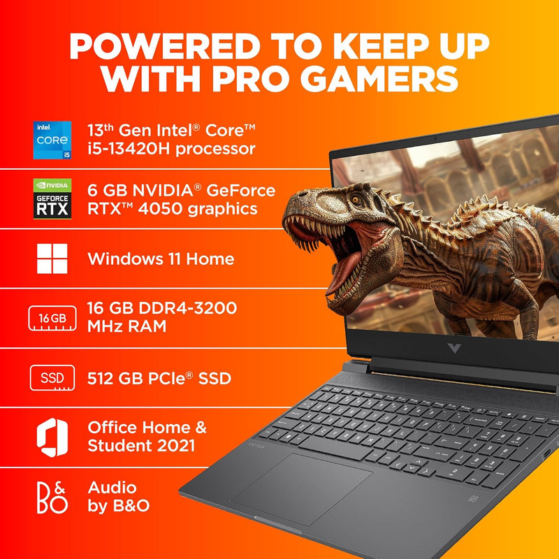 HP VICTUS 15-FA1279TX CORE i5-13420H 13TH GEN/16GB/512GB SSD/15.6"FHD/NVIDIA GEFORCE RTX 4050 6GB GRAPHICS/WIN11+MSO2021/BACKLIT/MICA SILVER (9W6U9PA)