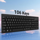 ZEBRONICS Zeb- K35 USB Wired Keyboard with Rupee Key,Spill-Proof and Slim Design (Black)
