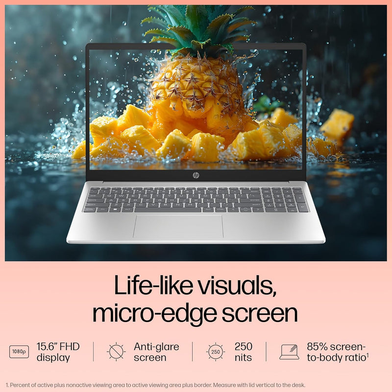 HP 15-FD0070TU CORE I5-1235U 12TH GEN/8GB/512GB SSD/15.6"FHD/WINDOWS 11+MS OFFICE 2021/BACKLIT/SILVER