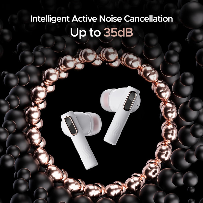 boAt Newly Launched Nirvana Nebula TWS in Ear Earbuds w/Dolby Audio, ANC(Upto 35dB), 50 HRS Playback,6-Mic AI-ENx™,ASAP™ Charge,in-Ear Detection & Hearables App Support(Celestial White)