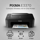 Canon PIXMA E3370 All-in-One Wireless Ink Efficient Color Printer