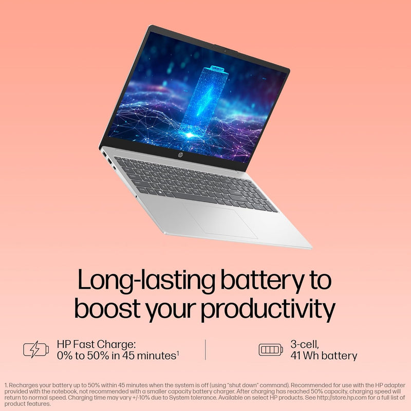 HP 15-FD0070TU CORE I5-1235U 12TH GEN/8GB/512GB SSD/15.6"FHD/WINDOWS 11+MS OFFICE 2021/BACKLIT/SILVER