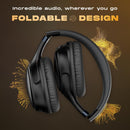 Noise Newly Launched Three Wireless On-Ear Headphones with 70H Playtime, 40mm Driver, Low Latency(up to 45ms),Dual Pairing, BT v5.3 (Jet Black)