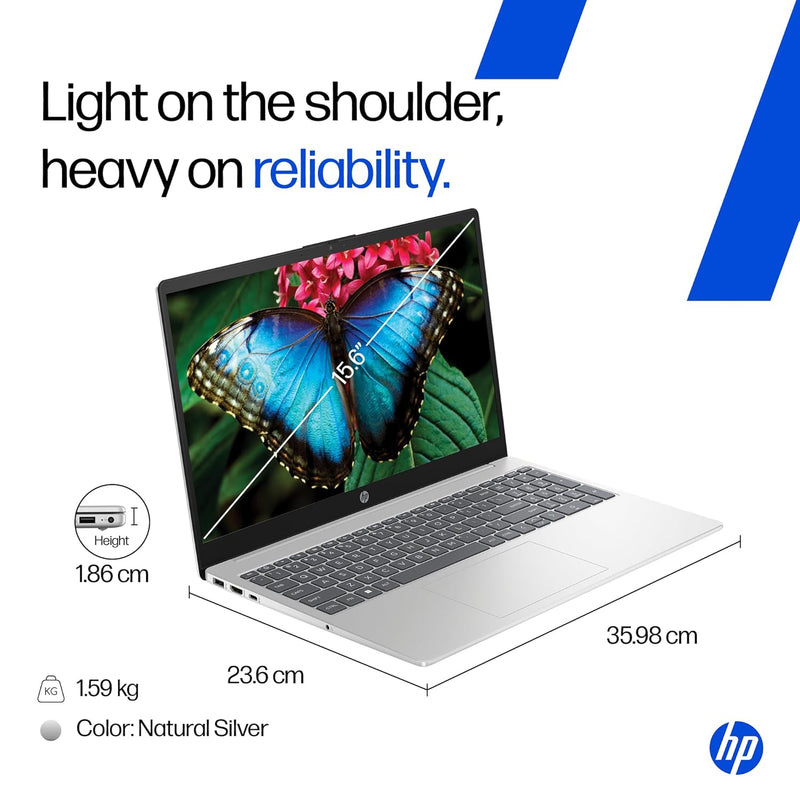 HP 15-FD0467TU CORE i5-1334U 13TH GEN/16GB/512GB SSD/15.6"FHD/WINDOWS 11+MS OFFICE 2024/BACKLIT/SILVER