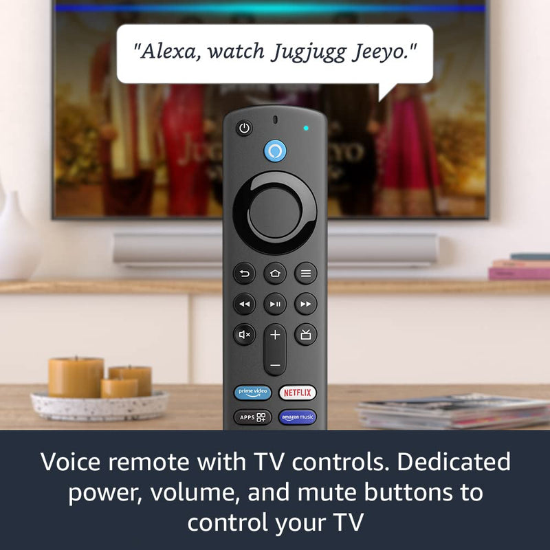 AMAZON Fire TV Stick with Alexa Voice Remote 3RD GEN (includes TV and app controls) | HD streaming device