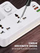 LDNIO SC2311 20W 3-Port USB Charger Extension Power Strip with 1 * 20W USB-C PD Power Delivery / 1 * 18W USB QC3.0/1 * USB-A Wall Charger Adapter Fast Charger