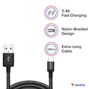 ADATA 2.4A Fast Charging Nylon Braided USB-C SYNC & Charge Cable with Reversible Design