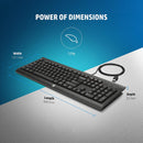HP Desktop C2500 Keyboard & Mouse Combo, 3 Buttons Mouse with 1200 DPI; Built-in Number Pad and Full Size Spill-resistant Keyboard; Instant Plug-and-Play USB Setup