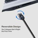 ADATA 2.4A Fast Charging Nylon Braided USB-C SYNC & Charge Cable with Reversible Design