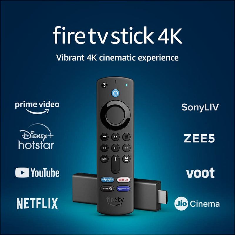 Fire TV Stick 4K with all-new Alexa Voice Remote (includes TV and app