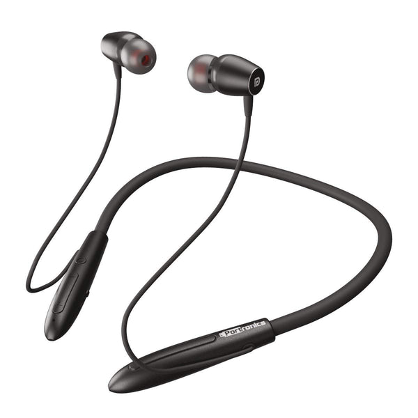 Portronics Harmonics 230 Wireless Sports Bluetooth Headset with Upto 10Hrs Playtime, Rapid Charging