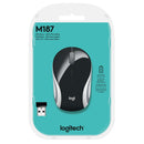 Logitech M187 Ultra Portable Wireless Mouse, 2.4 GHz with USB Receiver, 1000 DPI Optical Tracking, 3-Buttons, PC/Mac/Laptop