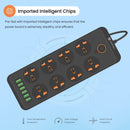 Portronics Power Plate 7 with 6 USB Port + 8 Power Sockets Power Strip Extension Board with 2500W, 3Mtr Cord Length, 2.1A USB Output