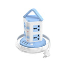 Portronics Power Plate 9 with 3 USB Ports + 8 Power Sockets, 2500W Power Output, 2.1A USB Charging Port, 3M Cord Length(Blue)