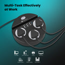 Portronics Power Plate 5 Surge Protector 1500W High Power Converter with USB Charger & Mobile Holder 3AC Socket + 3USB Ports I 1.5 m Cord Length